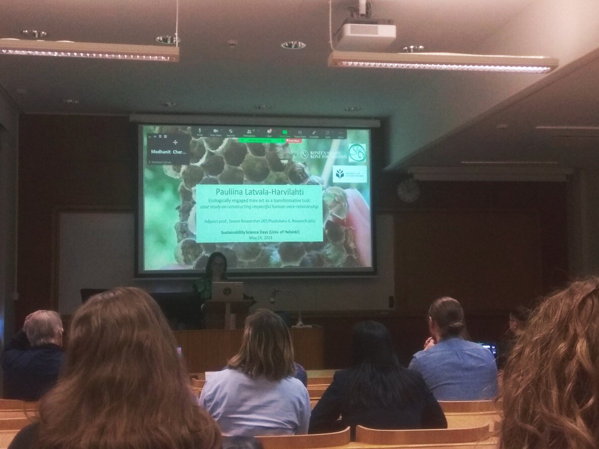 CorinnaCasi's tweet photo. Presentation by @PauliinaLatvala @FFRC_Tutu, @Puistokatu4, @UniEastFinland about the importance of #MIRES for the web of life, as a place of #hopes and despair in the session "trasformative culture/cultural transformation" by @MinnaSantaoja and Aino-Kaisa Koistinen @SSD_Conf 2023 https://t.co/ImqStUOTkQ