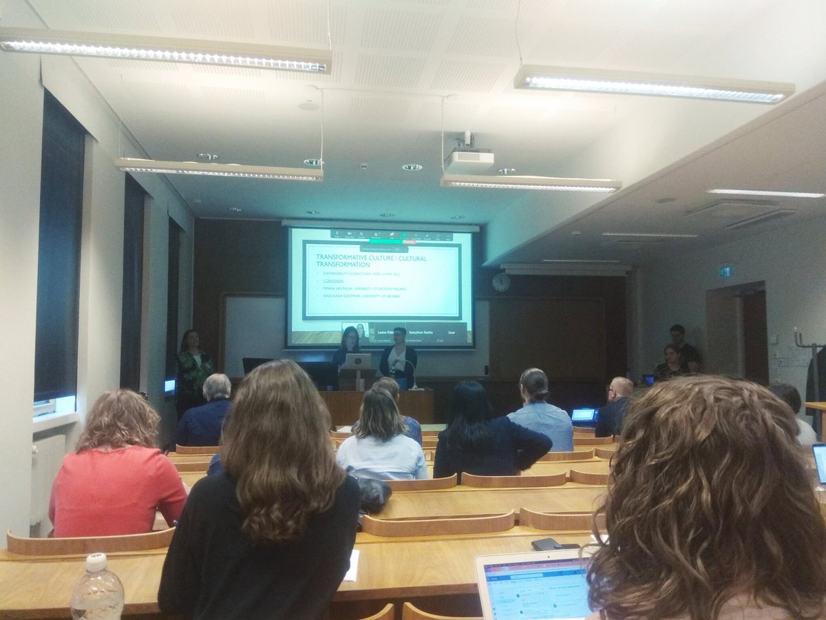 CorinnaCasi's tweet photo. Presentation by @PauliinaLatvala @FFRC_Tutu, @Puistokatu4, @UniEastFinland about the importance of #MIRES for the web of life, as a place of #hopes and despair in the session "trasformative culture/cultural transformation" by @MinnaSantaoja and Aino-Kaisa Koistinen @SSD_Conf 2023 https://t.co/ImqStUOTkQ