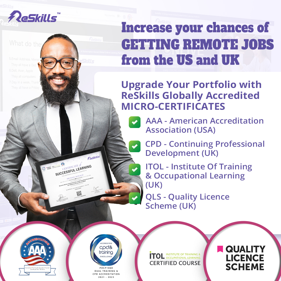 Start learning on reskills.com today.
With only $12 A Year!
@OlessosTraining @GPforEducation @UNICEFEducation @unicefzambia @UNICEFSL
#SkillsTraining #AffordableEducation #LiveLearning #Upskill #Empowerment #Values #Education #Sustainable #MicroCertification #Freelance