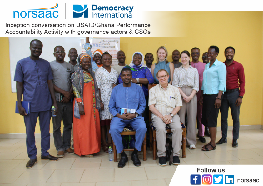 norsaac's tweet photo. Norsaac received a delegation from Democracy International for a discussion with important participants in the region's governance sector to discuss the USAID Ghana Performance Accountability Activity, PEA, and BFA.
@DemocracyIntl @oxfaminghana @CARE @SongtabaNGO https://t.co/3jrTvDZkr6