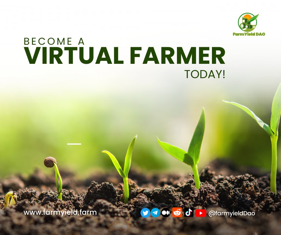 FarmyieldDao's tweet photo. 🌾🖥️ Ready to embrace the digital soil? 🌱🌽 Step into the world of virtual farming and cultivate crops from the comfort of your screen!🚀 Join the #FarmYieldDAO revolution today!
Visit our website for more info!👉 https://t.co/8eK2yCKPzD
#DaoSpace #Crypto #NFts 
#defi #FYD https://t.co/jzMALM8BHM