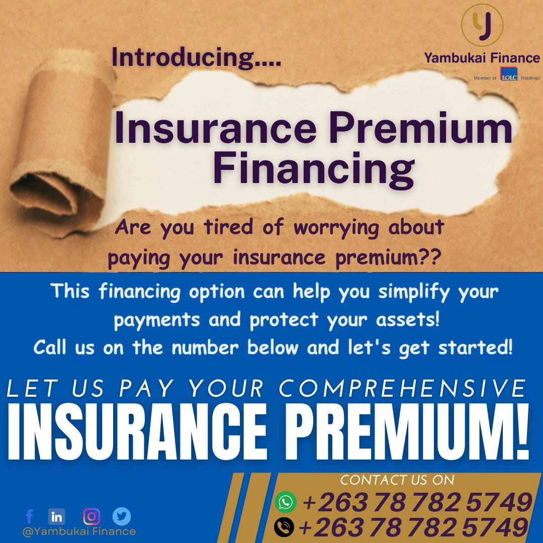 yambukaifinance's tweet photo. Are you tired of worrying about paying your insurance premium? Our financing options can help you simplify your payments and protect your assets !!
#yambukaifinance #loanspecialists #InsurancePremiumFinancing #hasslefreeservice #speedydelivery #minimumdocumentation https://t.co/zR6tfkW1fk