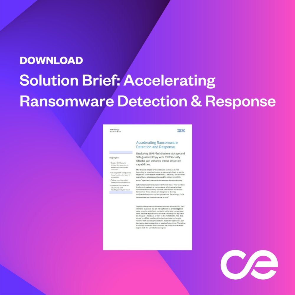 While traditional approaches to data protection are effective for their original intent, they're not enough to protect against todays cyberattacks!

Read IBM's Accelerating Ransomware Detection &amp; Response Solution Brief
tinyurl.com/2rhxkhtk
#IBMCyberVault #ransomwareprotection
