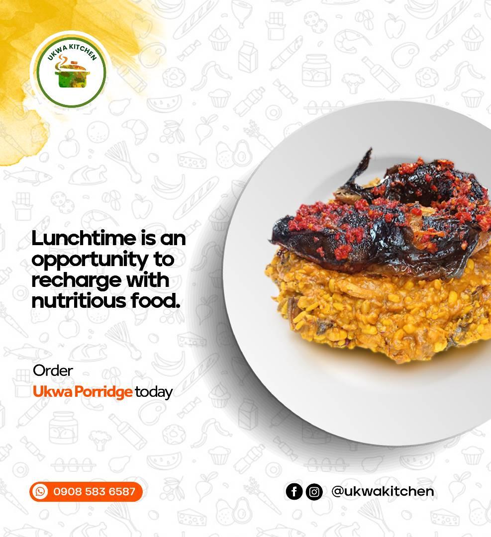 phronesisfoods's tweet photo. Lunchtime is that precious moment to refuel your body with nutritious food. 

Make it an exciting experience with our delicious Ukwa Porridge.

Let's serve you Ukwa Porridge for lunch today. Reply to this message to place your order right away.

#UkwaKitchen #UkwaKitchenLagos https://t.co/33mism51Em