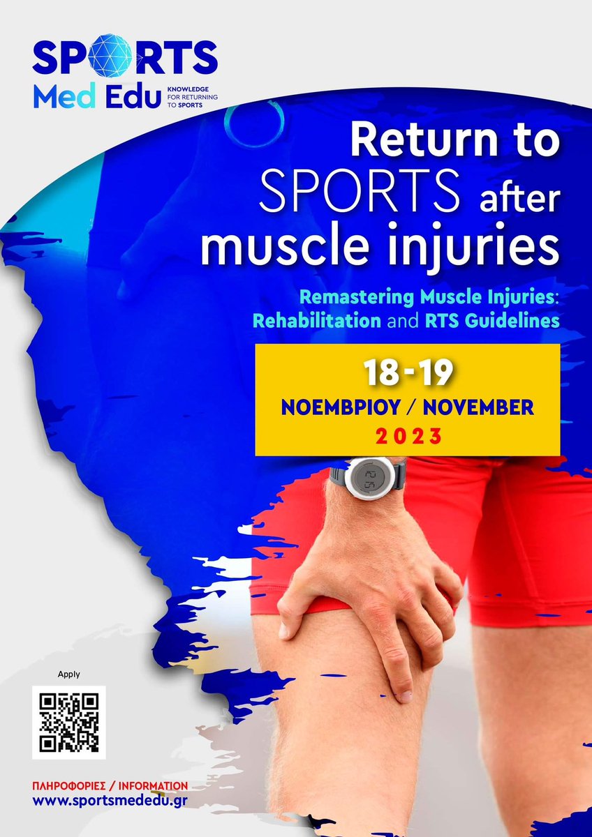 💥New seminar❗
🔸Return to sports after muscle injuries
🎯Remastering muscle injuries:Rehabilitation and RTS Guidelines
 👉 lnkd.in/dTYKi6-t 
# sportsmedicine #physiotherapy #rehabilitation #RTS #seminars