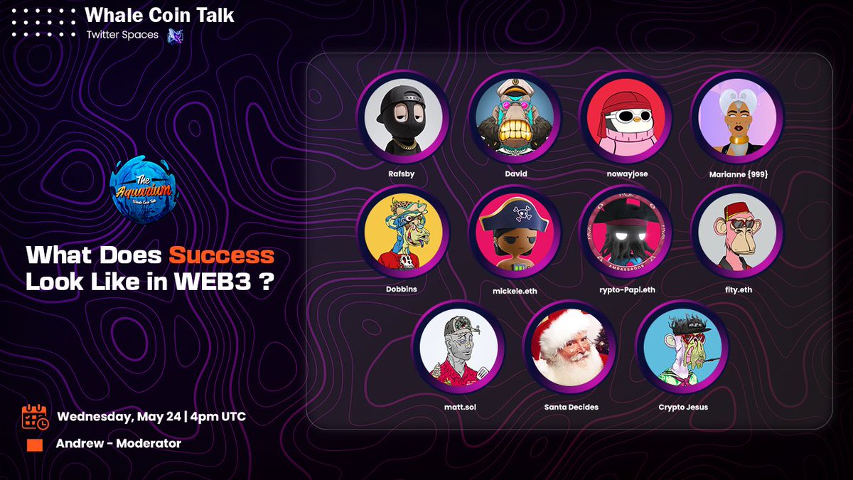 WhaleCoinTalk's tweet photo. NEW AMA ANNOUNCEMENT 📢

➡️ Join: https://t.co/fnXbRkidzZ
➡️ Follow: @whalecointalk
🏦 Join our Twitter space with @TheAquariumWCT.

Don’t miss out!

Verify team @whalecointalk | 🐋 https://t.co/42QBDKFsSf https://t.co/0yNMb1sONk
