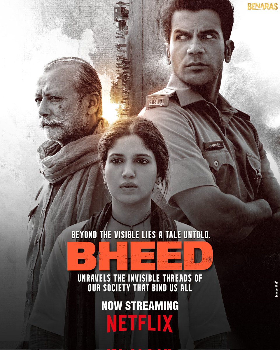 Catch the story of a man who stood for Humanity. Witness the invisible story of #Bheed streaming on Netflix @anubhavsinha @RajkummarRao #PankajKapur @bhumipednekar @virendrasaxena @Kritika_Kamra @deespeak @ranaashutosh10 @BenarasM #DhrubDubey #SagarShirgaonkar @CastingChhabra