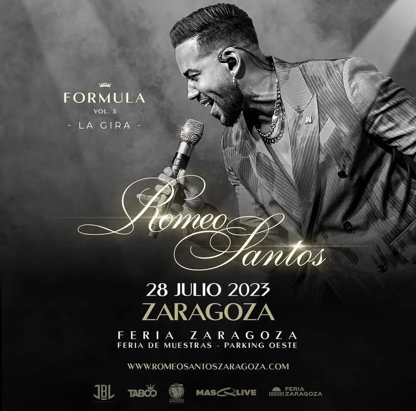 feriadezaragoza's tweet photo. El Rey de la Bachata llega a Zaragoza 🤩🎤

📢 El 28 de julio de 2023 en 📍 Feria de Zaragoza

Entradas 🎫 ya a la venta: https://t.co/YtNZs04RWS

No os lo perdáis 🙌🏼

#feriazaragoza #concierto #romeosantos https://t.co/v31dxSgWP0