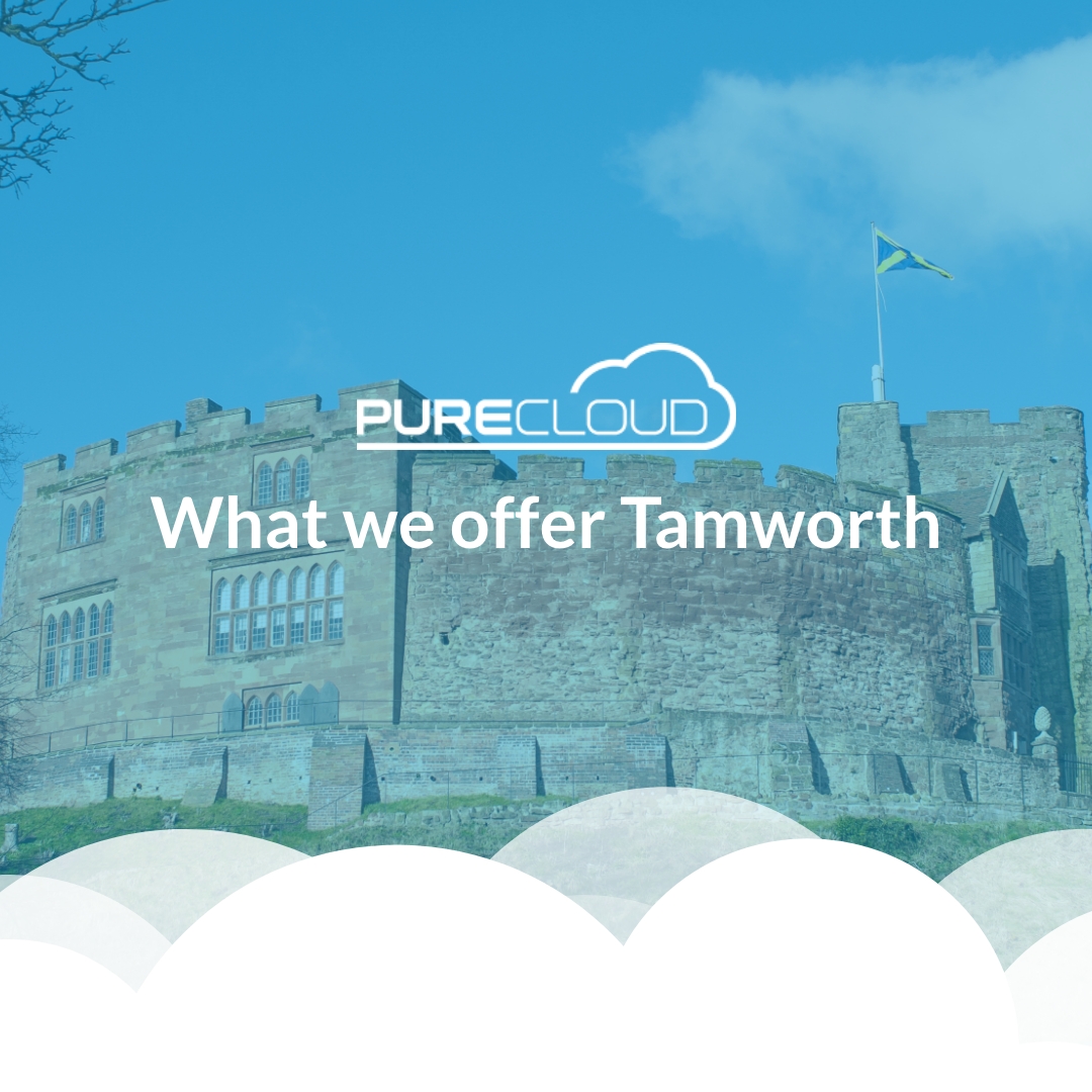 We're a proud Tamworth business - and we love to support other Tamworth businesses with their technology needs. 

What can we offer the community? Find out here: 

purecloudsolutions.co.uk/what-we-offer-… 

#PureCloudSolutions #TamworthBusiness #WeCare #WeTailor #WeSimplify