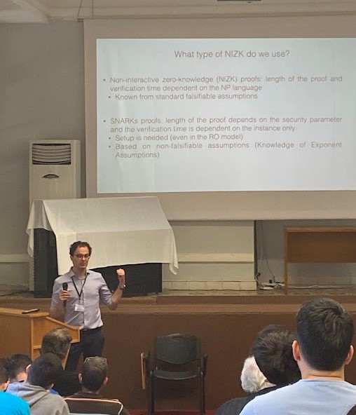 NTUA - MEGA ACE (@pbehrouz) on Twitter photo And finally ZKPs! The 3rd beautiful day, have started with a great talk by:
@MicheleCiampi from University of Edinburgh. Stay tuned for more interesting talks
<a href="/PBlockchainLab/">The PuB</a> <a href="/ArisPag/">Aris Pag</a> <a href="/doroungerlee/">Doro Unger-Lee πΊππ</a> <a href="/AlgoFoundation/">Algorand Foundation</a> And finally ZKPs! The 3rd beautiful day, have started with a great talk by:
@MicheleCiampi from University of Edinburgh. Stay tuned for more interesting talks
<a href="/PBlockchainLab/">The PuB</a> <a href="/ArisPag/">Aris Pag</a> <a href="/doroungerlee/">Doro Unger-Lee πΊππ</a> <a href="/AlgoFoundation/">Algorand Foundation</a>