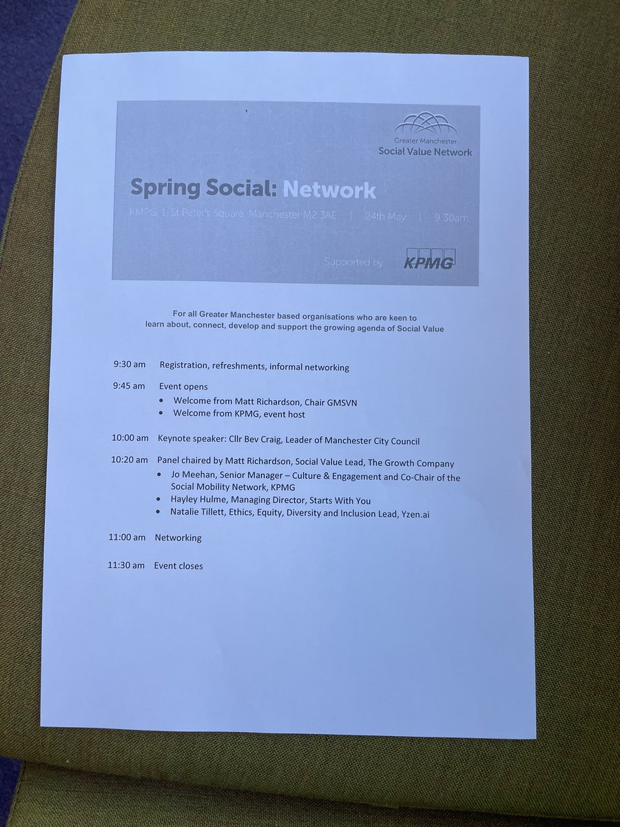 Exciting morning, our first in-person event for a few months, the room is full and I’m loving how much networking is already happening #ThatsSocialValue #GMSVN