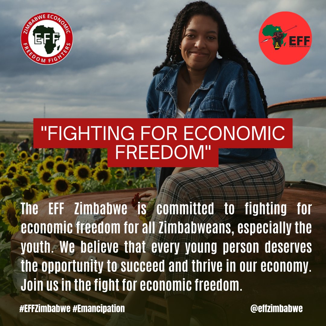 'We believe in a Zimbabwe that works for everyone, not just the elite. Join EFF and help us build that Zimbabwe. #EFFZim #ForThePeople'