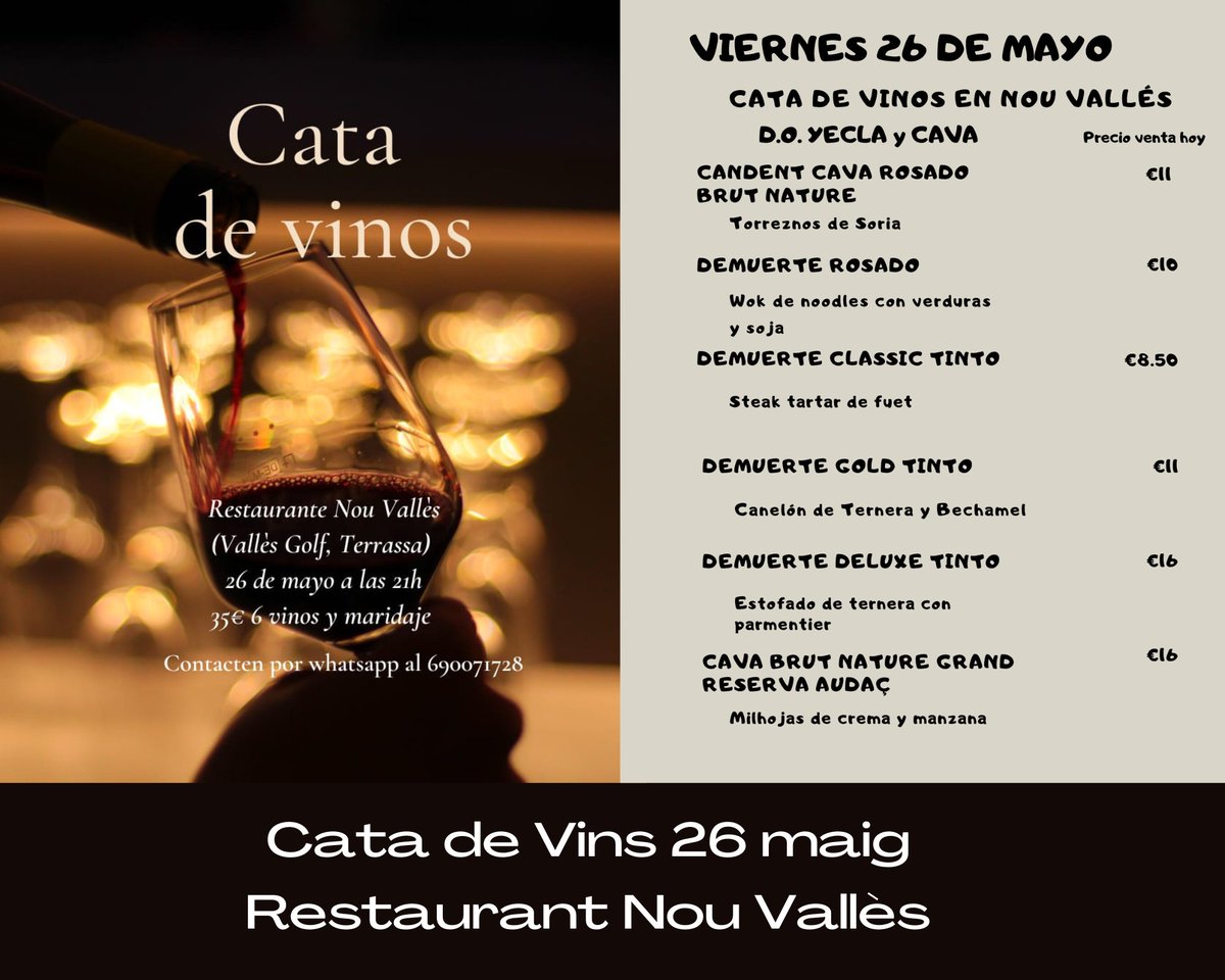 Lliga Dijous Pitch &amp; Putt - Cata Vins Restaurant Nou Vallès - mailchi.mp/ff5fbc1553a1/c…