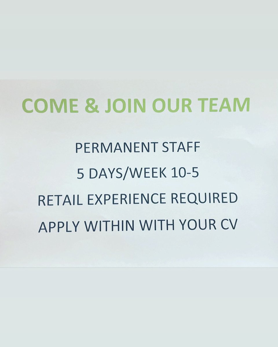 We’re hiring! Come and join our team! Apply with your CV in store. 60 Clifton Street Lytham, FY8 5EW 😁 #jobadverts