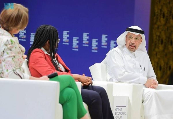 sauditimes_en's tweet photo. According to Minister of Investment: Eng. Khalid Al-Falih, #SaudiArabia is unquestionably thought of as the #PoliticalCenter of the #MiddleEast, he said yesterday at the Qatar Economic Forum.
#QatarEconomicForum https://t.co/RIMxmhyWb3
