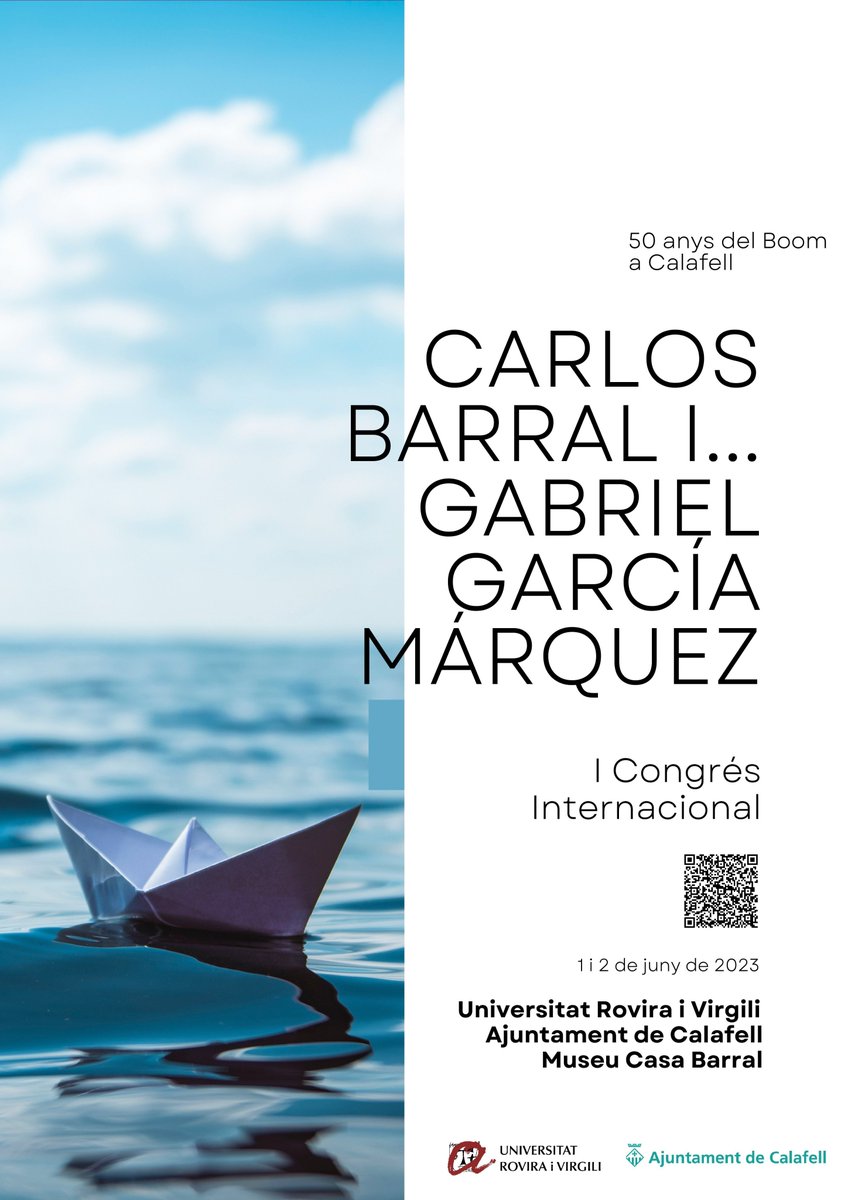 Ja es pot consultar el programa actualitzat del I Congrés Internacional "Carlos Barral y...Gabriel García Márquez" que tindrà lloc entre Tarragona (matí) i Calafell (tarda) els dies 1 i 2 de juny de 2023.

tuit.cat/7nJ9l
