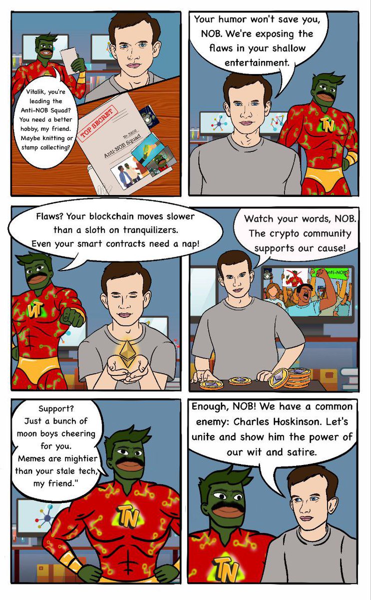 Don't miss out on the next chapter of NOB's captivating saga!  🚀 Brace yourselves as the epic adventure continues in NOB Unleashed: Issue 4 “The Villain Revealed”. #NOBUnleashed #CryptoComedy #AdventureAwaits $NOB