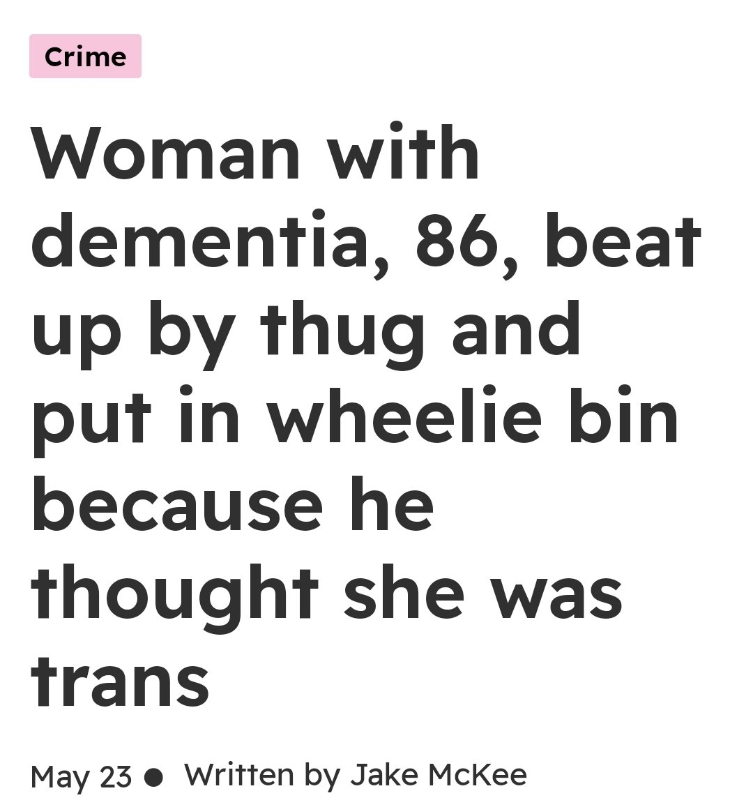 We keep telling you, it's cis women that will consistently be targeted and harmed due to transphobia. thepinknews.com/2023/05/23/wom…