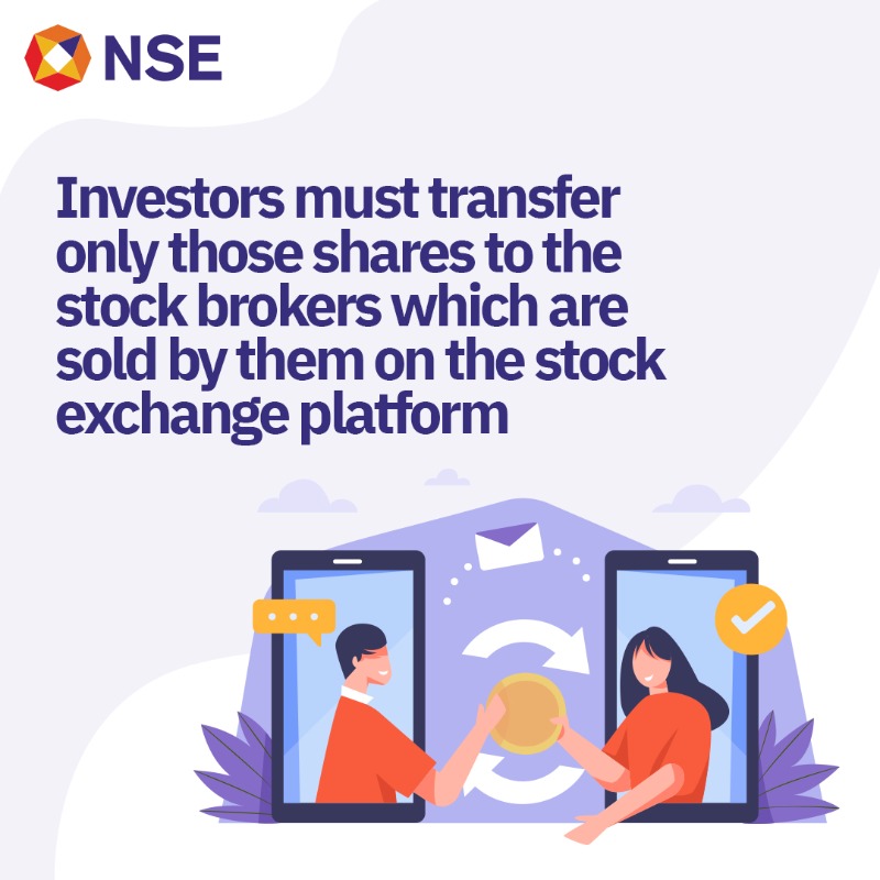 NSEIndia's tweet photo. Investors must transfer shares to the Stockbroker only if they are sold on the Stock Exchange platform. Know more: https://t.co/9wkVNEaKXk
#NSE #NSEIndia #marginpledge #transfershares #shares @ashishchauhan