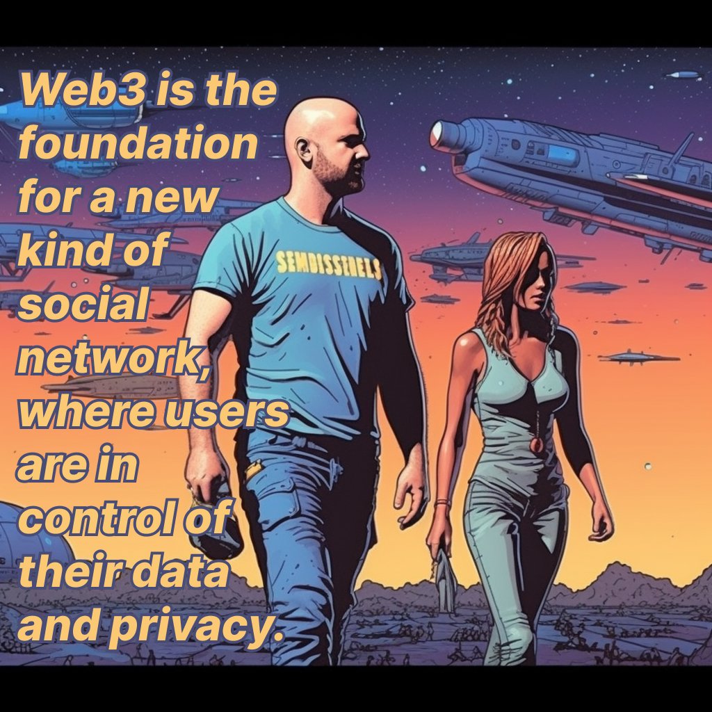 web3d3v's tweet photo. "Web3 is the foundation for a new kind of social network, where users are in control of their data and privacy."

- Ryan Selkis @twobitidiot, CEO of Messari https://t.co/MuZtTGCWrW