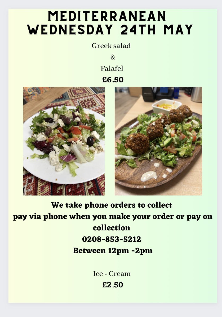 Light lunch? We have the perfect menu today