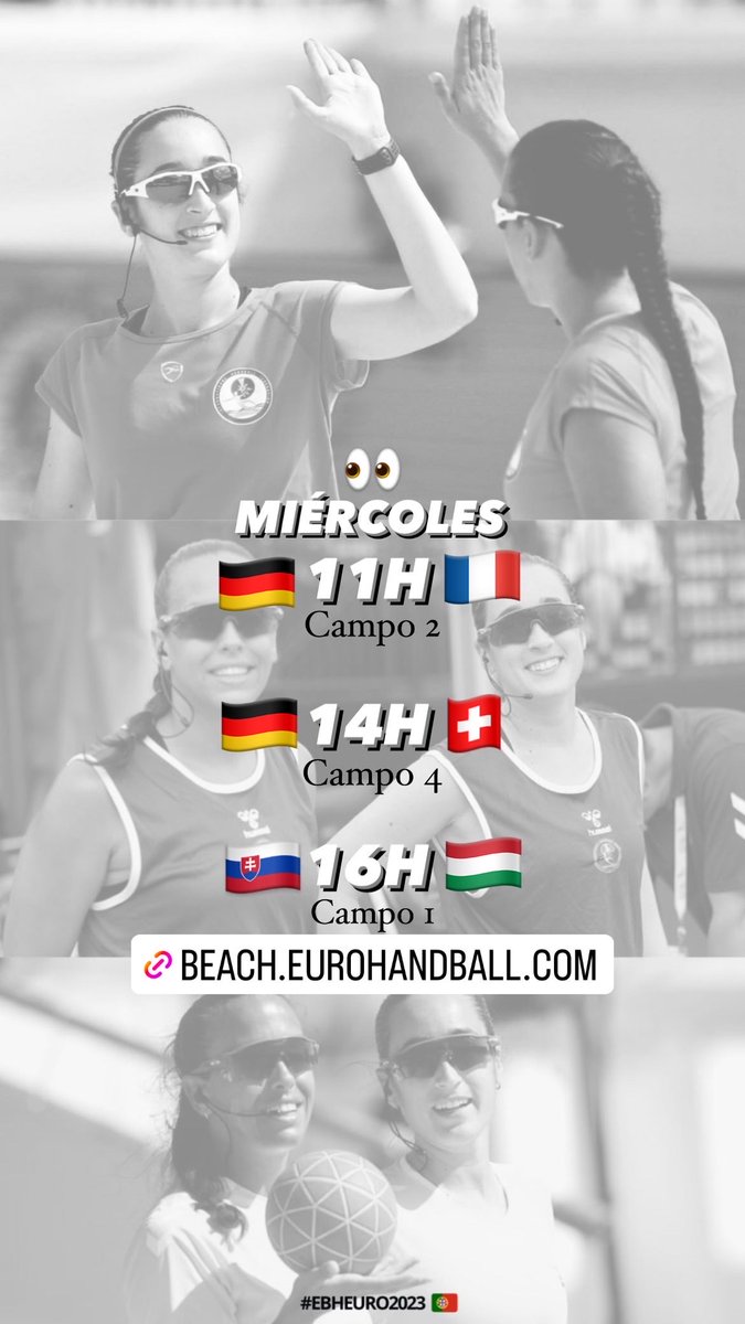 ⌚️Los horarios de los partidos que dirigirán <a href="/patri_negra/">Patricia del Valle</a> y <a href="/butxon/">Butxon</a> 

📺 ehftv.com/home