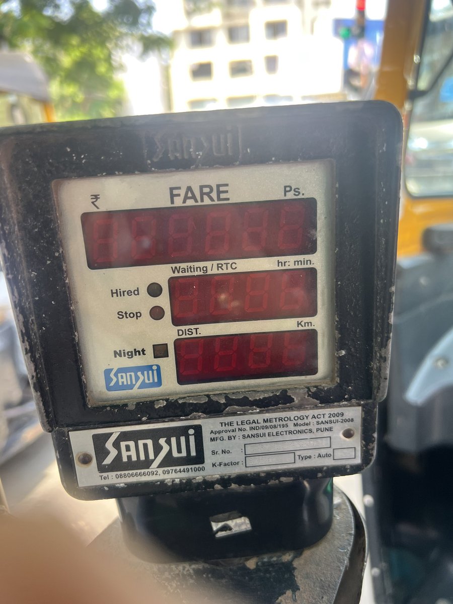 KpgalaK's tweet photo. @mumbaitraffic @MumbaiPolice @mumbaimatterz @TOIMumbai @andhericitizen IHADRIKSHAFROMMAYOURS HALLANDHERITILLSANTACRUZTHIS RIKSHAMETER MITHIBHAI 60 hismeterfault afterasking him i took photo of meter off https://t.co/1SbPjB6q5E