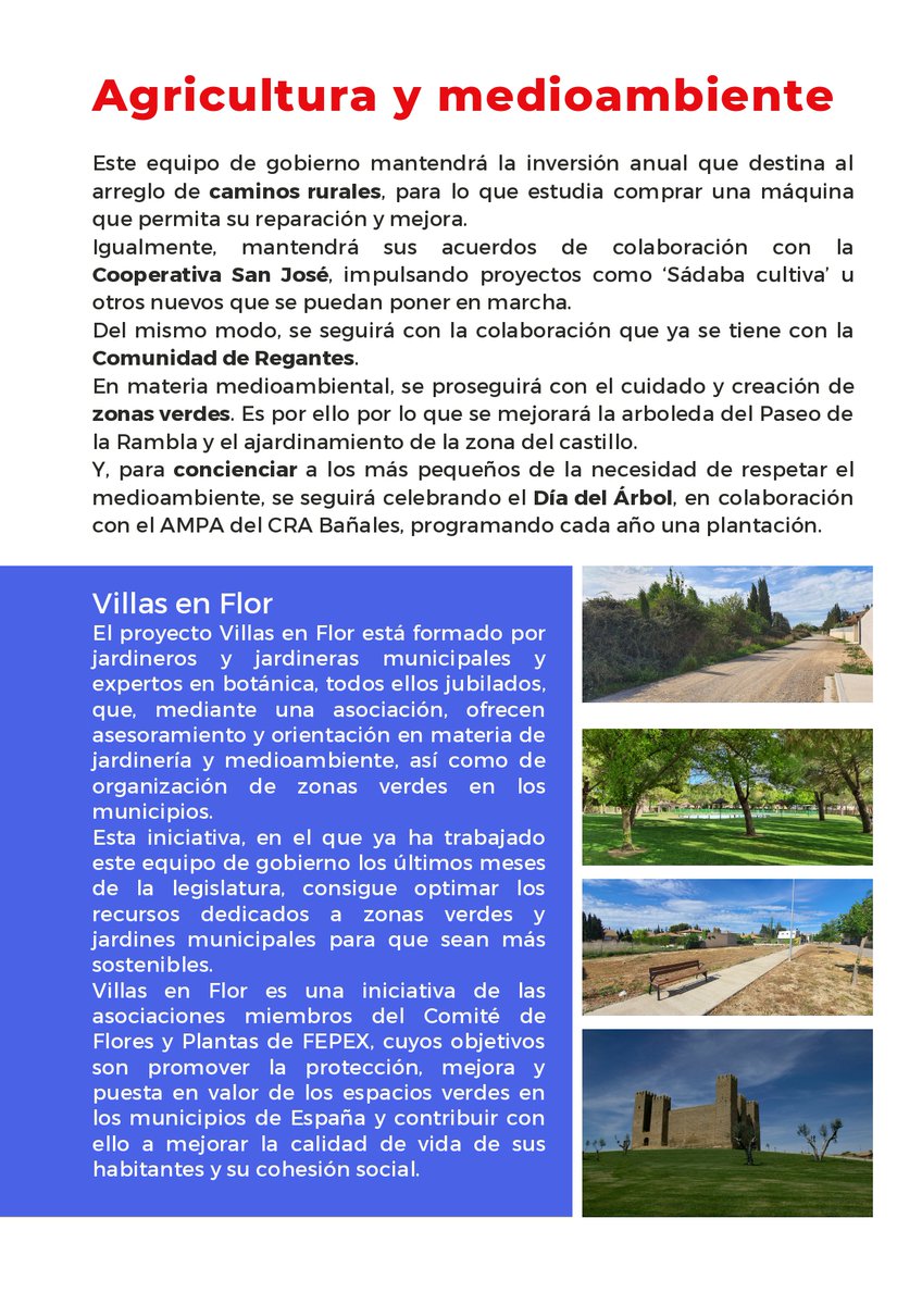 La educación y el bienestar social son pilares fundamentales del programa electoral del 
#psoesadaba además de la agricultura y el medioambiente, con proyectos de mejora en el colegio, la residencia, caminos rurales y la puesta en marcha del albergue. 
Vota: #socialistassadaba