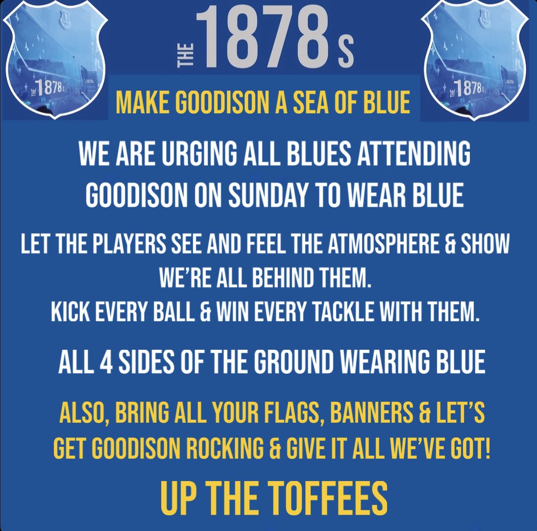 The1878s's tweet image. ON SUNDAY, MAKE GOODISON A SEA OF BLUE 🔵🔵🔵🔵🔵🔵🔵🔵🔵🔵🔵🔵