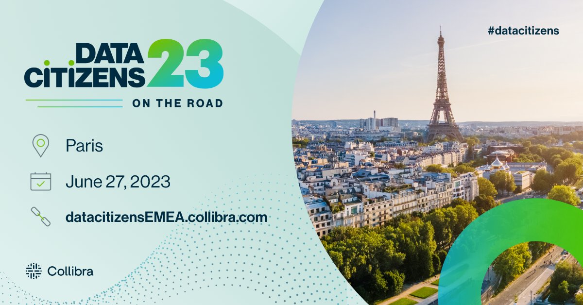 collibra's tweet photo. Calling all Paris #datacitizens! Collibra is coming your way to discuss all things #dataintelligence with other industry leaders. Register now for free to save your spot: https://t.co/CFT1MeCnBP https://t.co/ZCzVLdKiXS