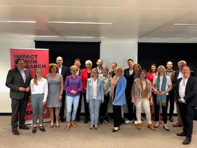 It’s been a pleasure meeting a delegation of the Universities of Applied Sciences Netherlands <a href="/UASNL_EU/">UASNL</a>.
Fruitful discussion on advancing knowledge #valorisation and increasing impact in the current and future #Research and #Innovation Programmes.