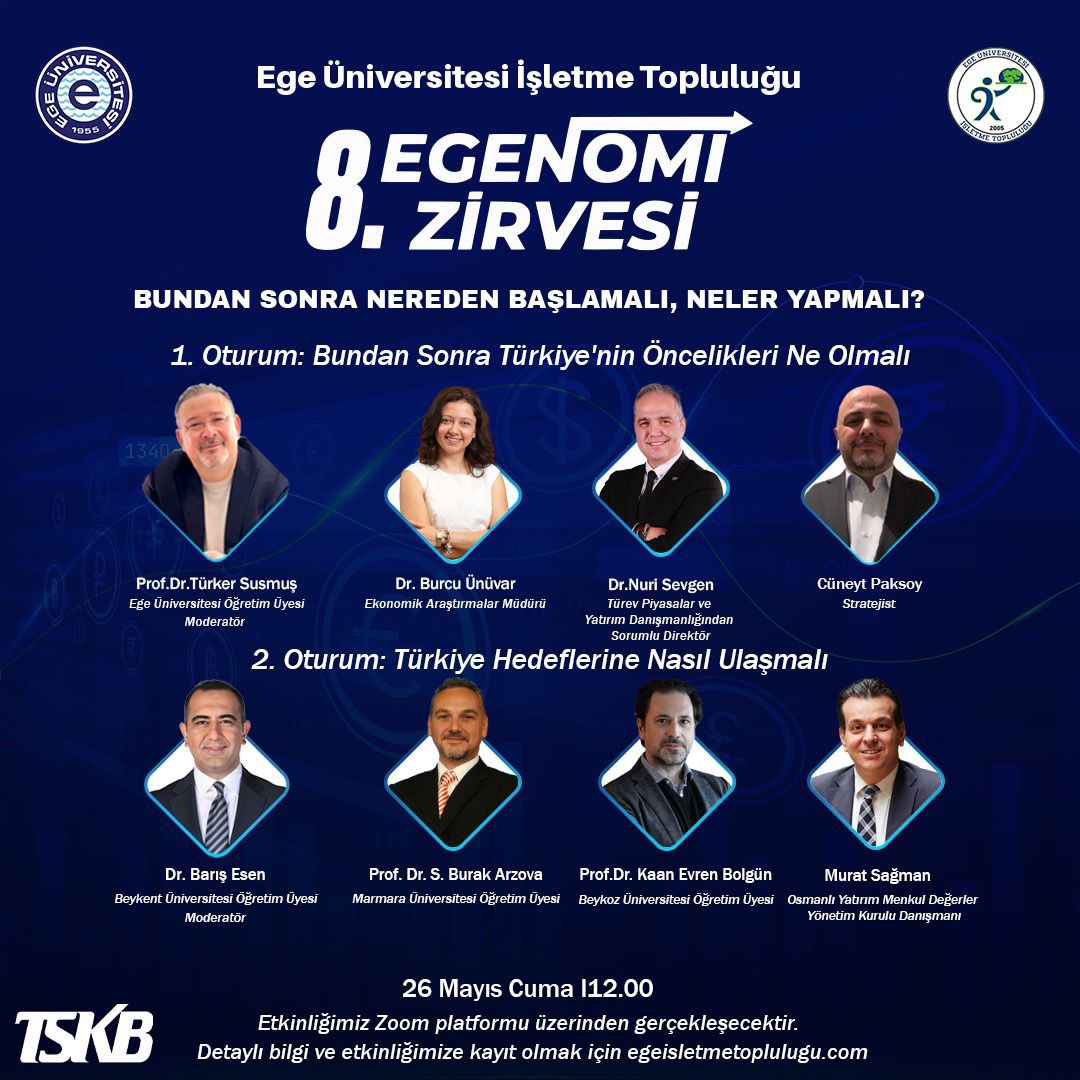 📍 EKONOMİNİN NABZI EGE İŞLETME TOPLULUĞU’NDA ATIYOR!

Ege İşletme Topluluğu olarak her yıl düzenlediğimiz marka etkinliğimiz olan 8. EGENOMİ ZİRVESİ'nde ekonomi alanında profesyonelleri ağırlıyoruz!