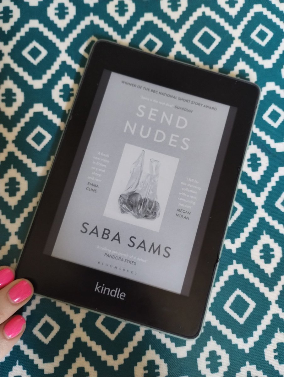 Finished Send Nudes by @SamsSaba last night & loved it so much, I feel q emotional. Deeply relatable about how shame sticks to women; the humiliations of girlhood, how we are told our desires are ridiculous. Within each story: a bright flare of compassion, a small liberation 🍊✨