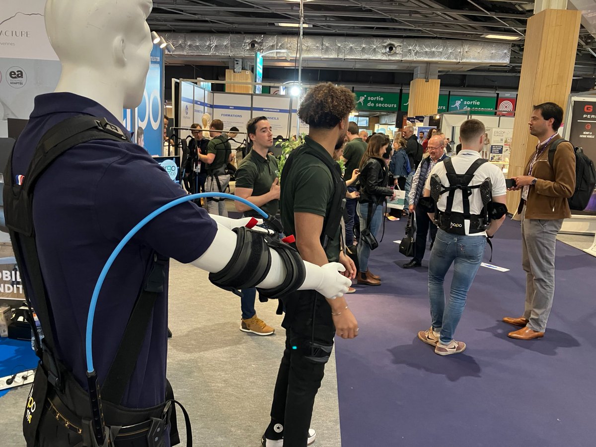 Ergosante's tweet photo. PREVENTICA I L’occasion de venir tester nos nouveautés exosquelettes !👋

Nous vous attendons au stand i15 au salon @Preventica Paris pour venir essayer la gamme #HAPO !
Nous avons hâte d’avoir vos retours!☺

#PrevParis #preventica2023 #salon #Paris #exosquelette #travail #santé https://t.co/ZbGM0EOhq0