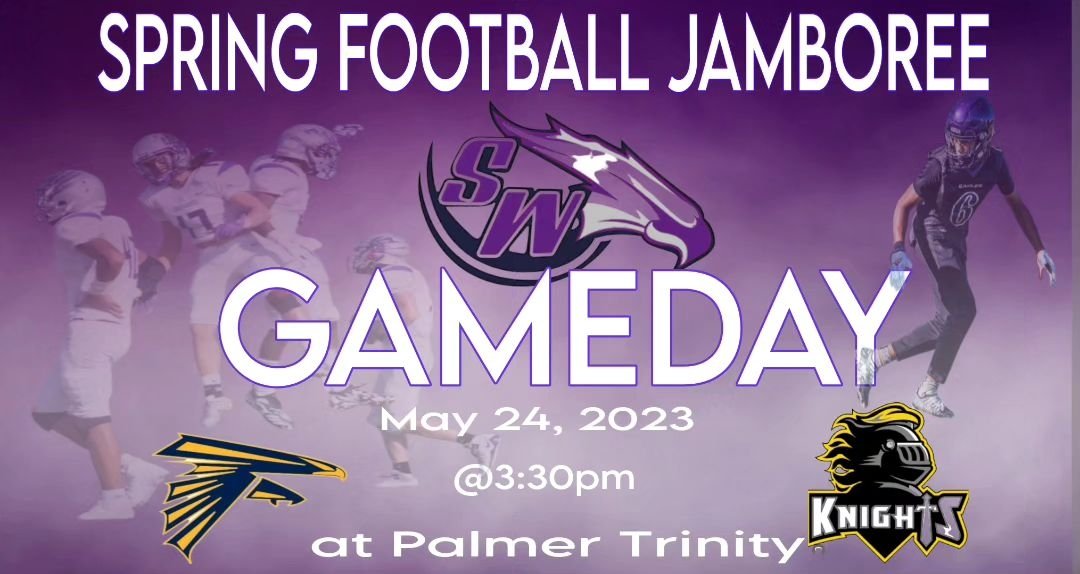 SWEAGLES_FB (@sweagles_fb) on Twitter photo GAMEDAY SPRING EDITION!🟣🦅🏈 #EaglePride #PurplePride
<a href="/JorgeFwr/">Jorge Fernandez</a> <a href="/Jakkwrld/">THE ONE AND ONLY 🪬</a> <a href="/larryblustein/">Blustein Recruiting</a> <a href="/JerryRecruiting/">Rising Stars</a> <a href="/KevinDiazqb/">Kevin Diaz</a> <a href="/KcVargas011/">Kc Vargas</a> <a href="/Dwight_XOS/">Dwight Thomas - Catapult Sports</a> <a href="/coachwill347/">Brian Williams</a> <a href="/Cam_DiFede/">Cam DiFede</a> <a href="/Christian_P_E10/">Christian Espinal</a> <a href="/palmertrinity/">Palmer Trinity</a> <a href="/SWMiamiEagles/">Southwest Miami High</a> GAMEDAY SPRING EDITION!🟣🦅🏈 #EaglePride #PurplePride
<a href="/JorgeFwr/">Jorge Fernandez</a> <a href="/Jakkwrld/">THE ONE AND ONLY 🪬</a> <a href="/larryblustein/">Blustein Recruiting</a> <a href="/JerryRecruiting/">Rising Stars</a> <a href="/KevinDiazqb/">Kevin Diaz</a> <a href="/KcVargas011/">Kc Vargas</a> <a href="/Dwight_XOS/">Dwight Thomas - Catapult Sports</a> <a href="/coachwill347/">Brian Williams</a> <a href="/Cam_DiFede/">Cam DiFede</a> <a href="/Christian_P_E10/">Christian Espinal</a> <a href="/palmertrinity/">Palmer Trinity</a> <a href="/SWMiamiEagles/">Southwest Miami High</a>