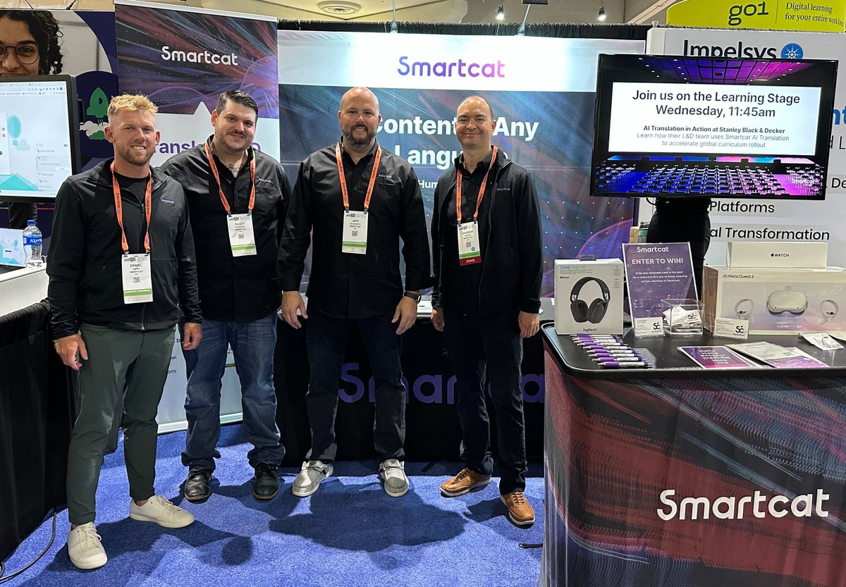 Smartcat (@smartcatai) on Twitter photo Smartcat at #ATD23 🙌 Our team is busy helping #learninganddevelopment professionals learn how to harness the power of AI translation and human workflows to succeed in their curriculum roll out! Smartcat at #ATD23 🙌 Our team is busy helping #learninganddevelopment professionals learn how to harness the power of AI translation and human workflows to succeed in their curriculum roll out!