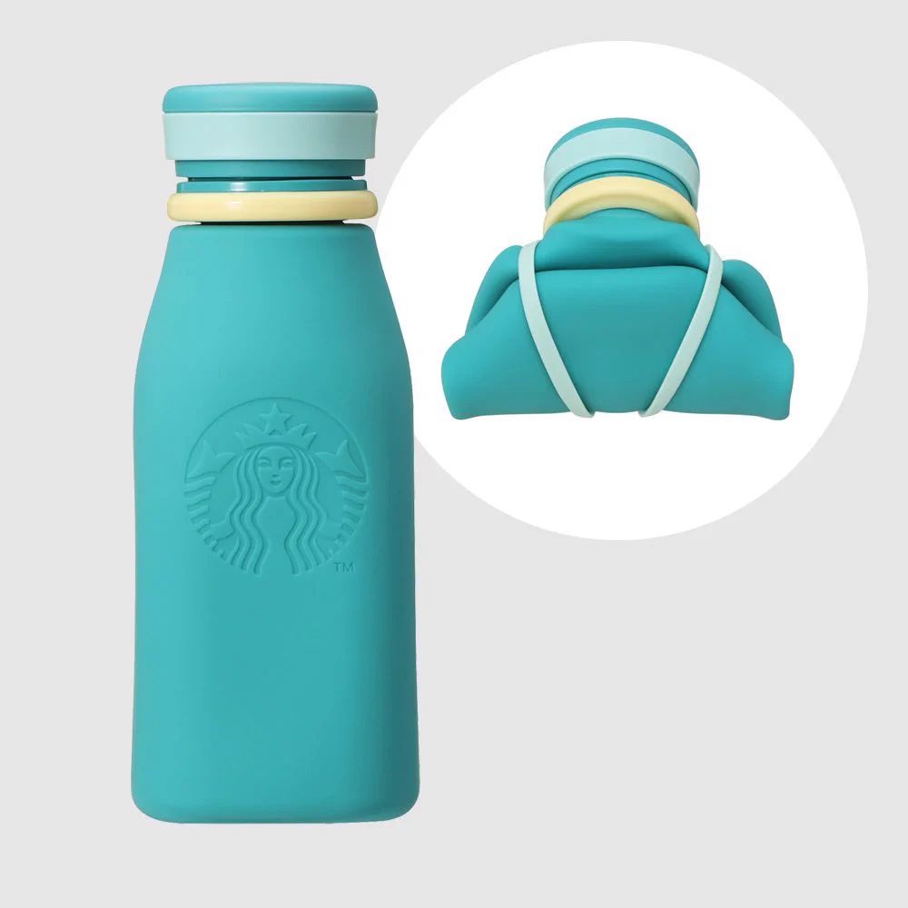スタバのシリコンボトルが神！潰せて持ち運びに便利！
