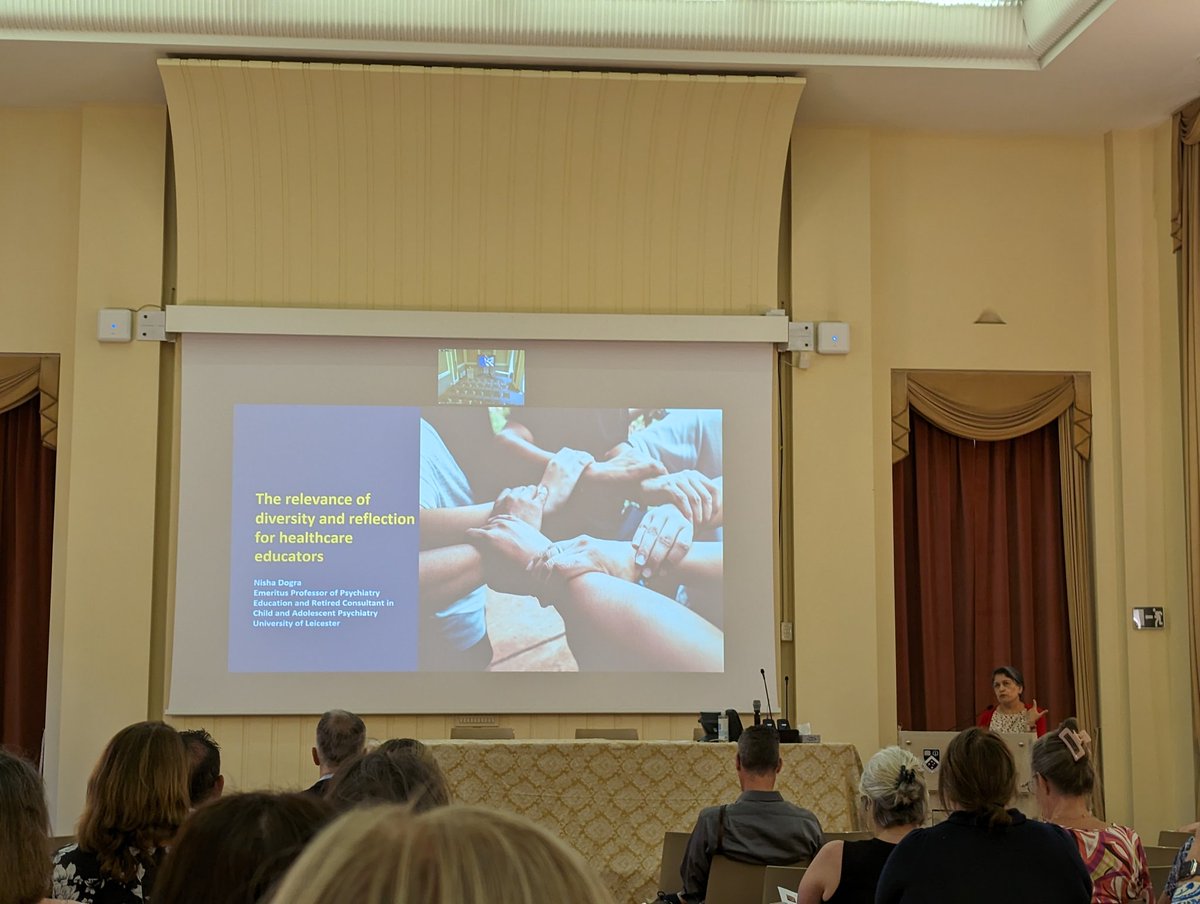 drscottoliver's tweet photo. #diversity and #reflection for healthcare #educators - final keynote from #ICSC9 @IntClinSkills https://t.co/nmB79TYJGG