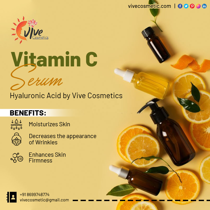 Vitamin C Serum by Vive Cosmetics.
#vivesometics #Vive #thirdparty #cosmeticcompany #india #cosmetics #contractmanufacturing #naturalproducts #ThirdPartyManufacturing #privatelabelling #Serum #vitamincserum #SerumSkincare #vitaminc #vitamincskincare