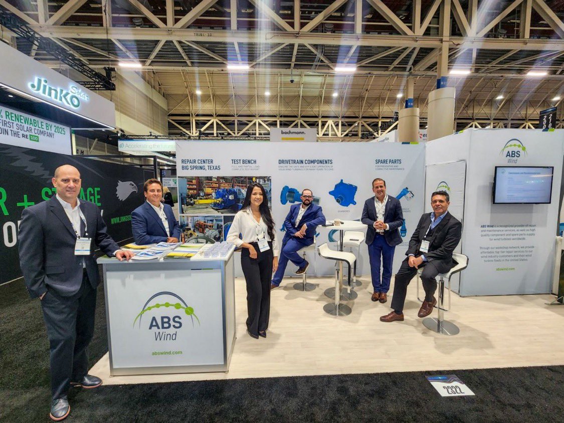 AbsWind's tweet photo. Thrilled to be kicking off the first day at #CLEANPOWER23 with incredible activity at our #BOOTH2322! Looking forward to seeing you at the #abswind booth 2322! #windturbine #manteinance #repair #supply https://t.co/g1mszLH21v