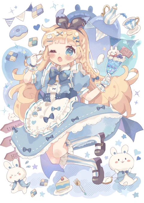 ⋆* #1日でフォロワー何人増えるかチャレンジ ˚✩* ごちゃごちゃふわふわした絵をかきます.ᐟ.ᐟ