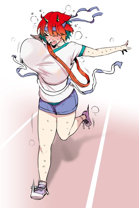 イグニスに体操服着せたかったので、ついでにリレーでアンカーとして走ってもらった(5人中5着)
 #ラスオリ 