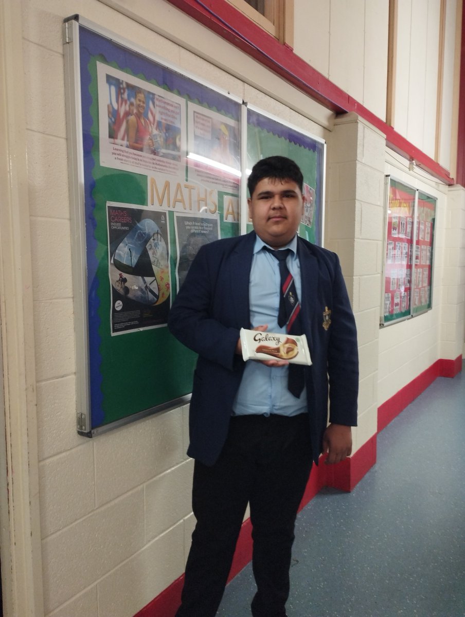 Thursday's Numeracy Week winner - Sibtain A 8E