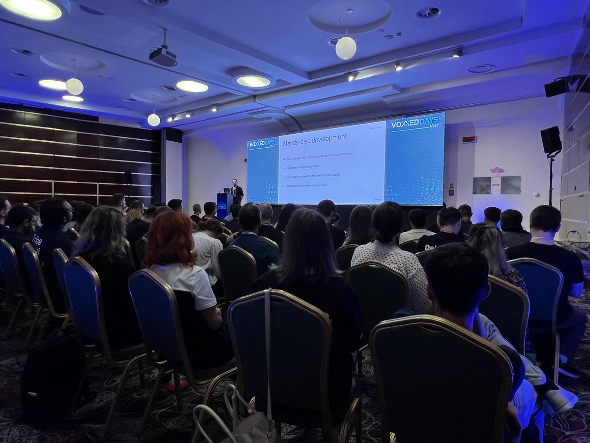 VoxxedIasi's tweet image. Join Andrei Timofticiuc from @google in Magnum room to find out about building at Google: From Idea to Production! #itisfun