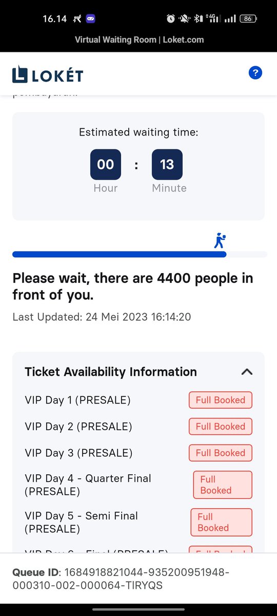 sipalingjaswar's tweet photo. antrian war segini tiket indonesia open, yang mau dm jasa murah aja https://t.co/mtHVr5DiYV