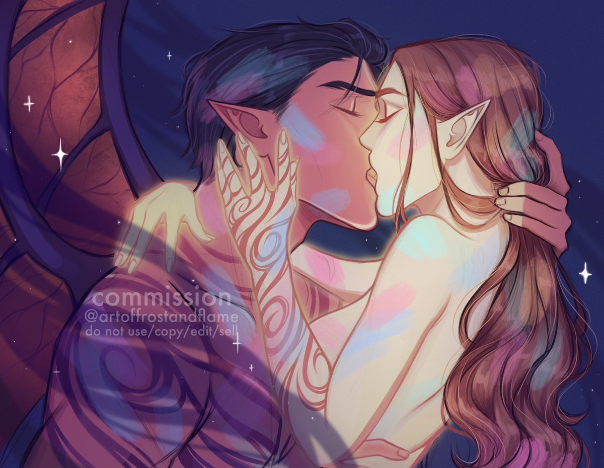 For my #Feysand lovers, here is one of my favourite scenes from ACOMAF 🎨

The wonderful @artoffrost brought it to life with perfection so spread all the love to her 🤍

“Well, at least now I can gloat that I literally make my mate glow with happiness.”

Please do not repost. 🙏🏻