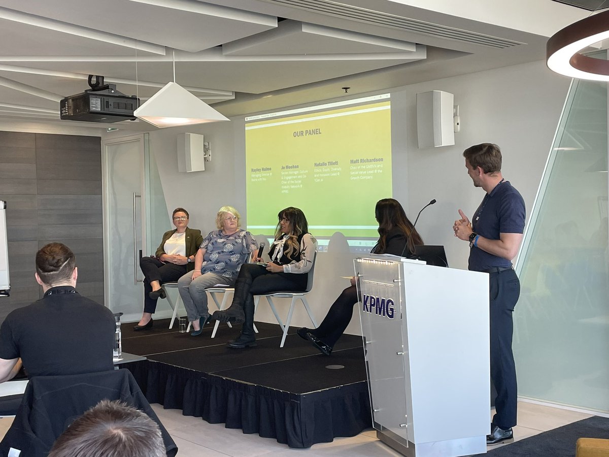 Panel underway with some great representatives from a variety of sectors #ThatsSocialValue