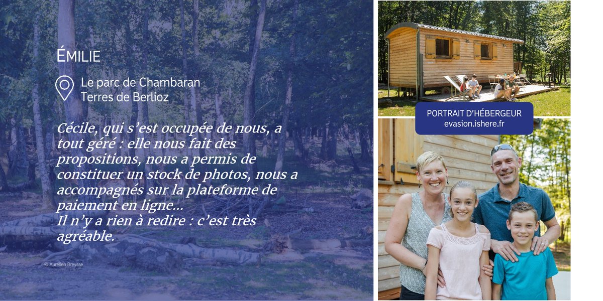 alpes_ishere's tweet image. Portrait d'hébergeur🎙 Émilie fait partie des 90 hôtes du site de courts séjours evasion.ishere.fr 
🏡Dans sa participation au #projet, Émilie a apprécié l'accompagnement de notre équipe.
👇 Lire son portrait : isere-attractivite.com/alpes-isere/em…  

#alpesishere #isereattractivite