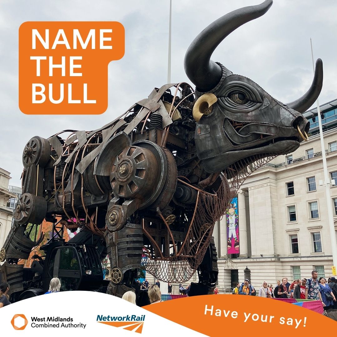 🌟 Email your favourite name for the Birmingham 2022 Commonwealth Games bull to namethebull@networkrail.co.uk 💌 Don't stop there—share your brilliant ideas in the thread below and let's crown this magnificent beast with a legendary name! 🏆✨ #NameTheBull #Birmingham2022