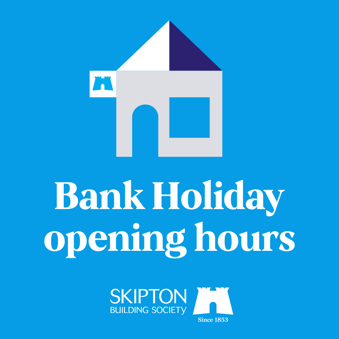 Just a reminder that our branches will be closed for the bank holiday on Monday 29 May. We'll reopen on Tuesday 30 May.